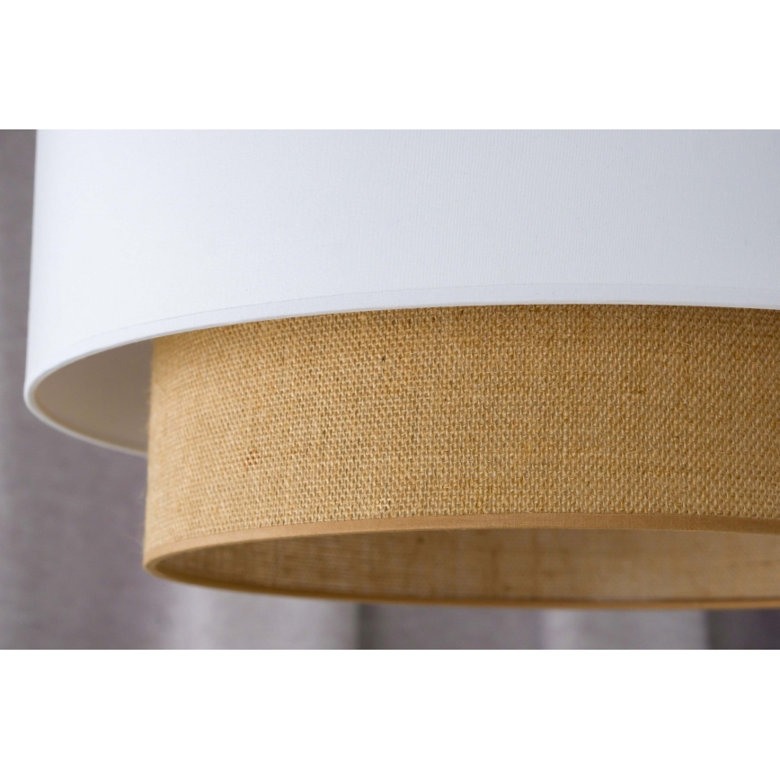 Duolla - Hängeleuchte BOHO 1xE27/15W/230V d 45 cm weiß/braun