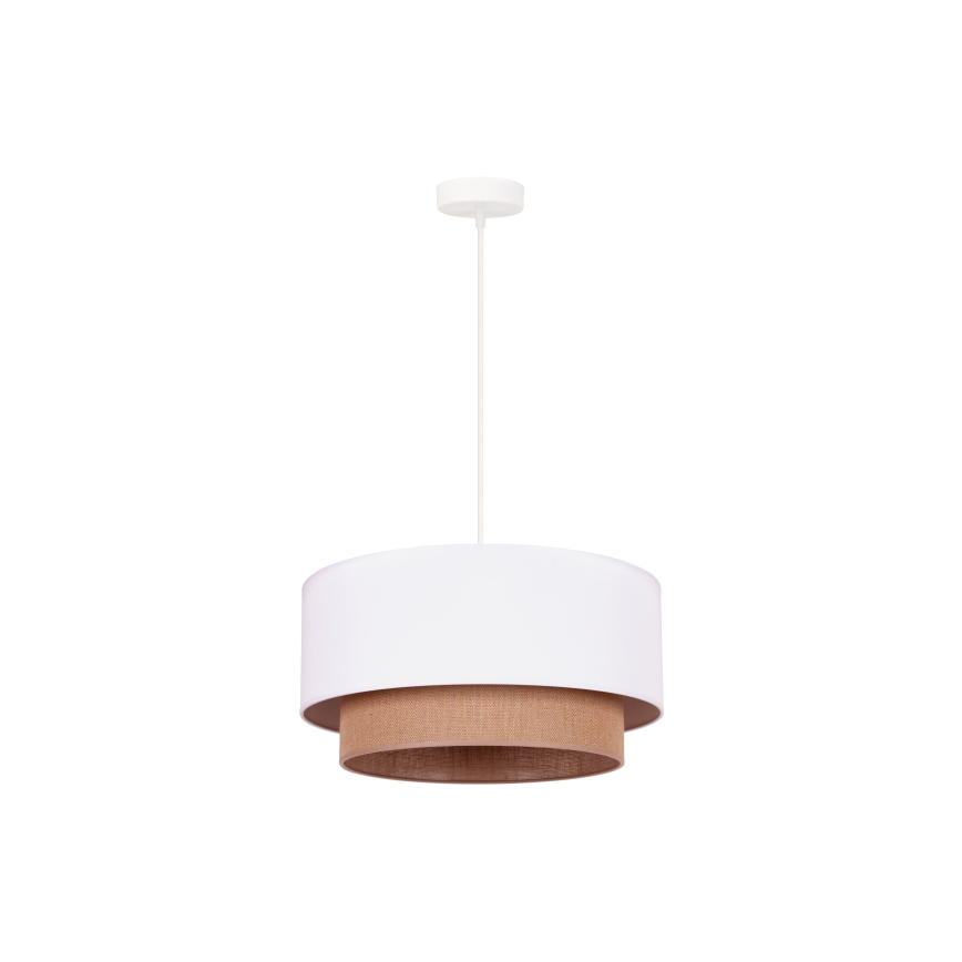 Duolla - Hängeleuchte BOHO 1xE27/15W/230V d 45 cm weiß/braun