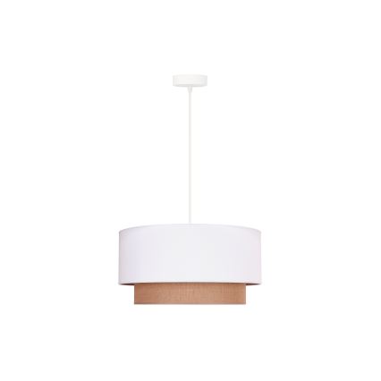 Duolla - Hängeleuchte BOHO 1xE27/15W/230V d 45 cm weiß/braun