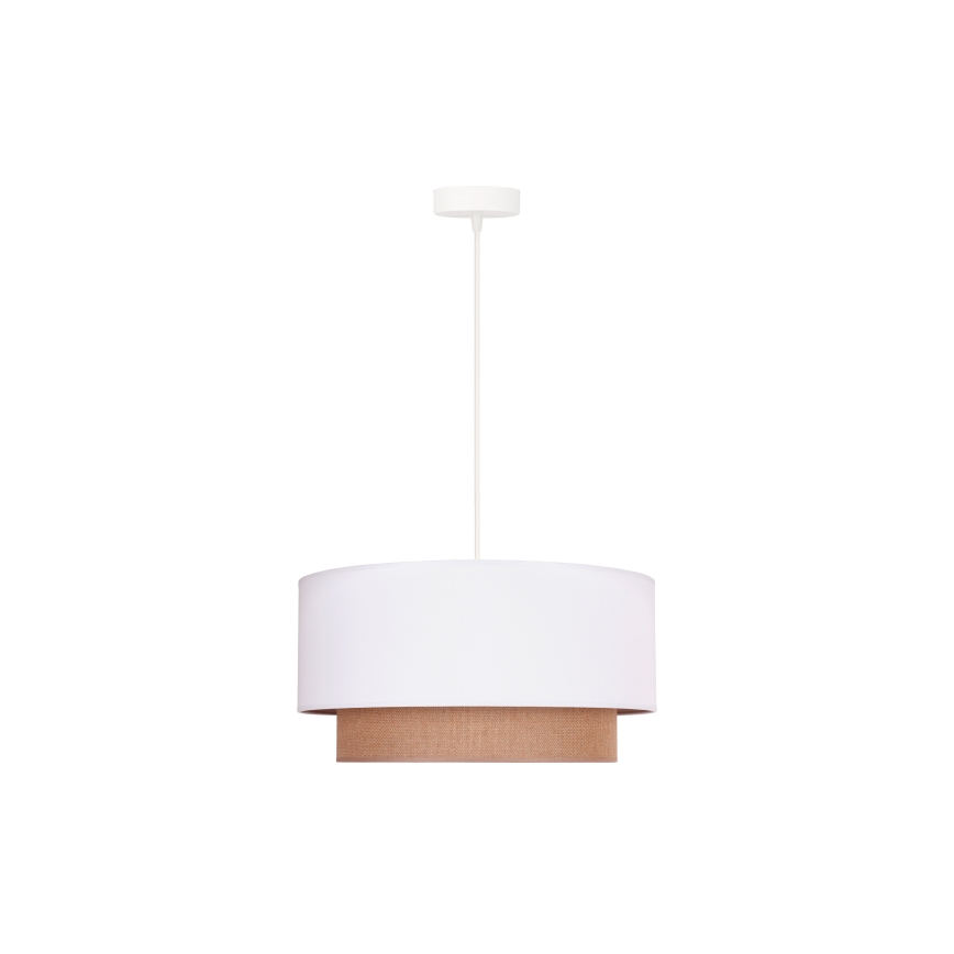 Duolla - Hängeleuchte BOHO 1xE27/15W/230V d 45 cm weiß/braun