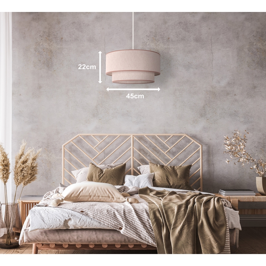 Duolla - Hängeleuchte BOHO 1xE27/40W/230V d 45 cm beige