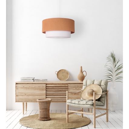 Duolla - Hängeleuchte BOHO 1xE27/40W/230V d 45 cm beige/weiß