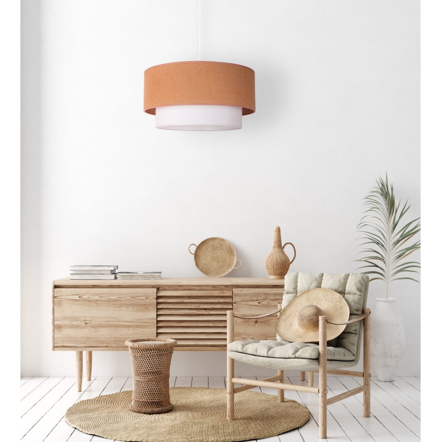 Duolla - Hängeleuchte BOHO 1xE27/40W/230V d 45 cm beige/weiß
