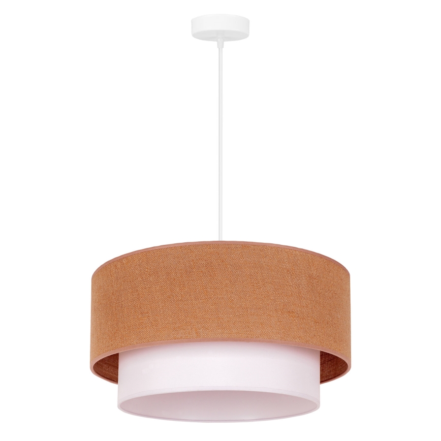 Duolla - Hängeleuchte BOHO 1xE27/40W/230V d 45 cm beige/weiß