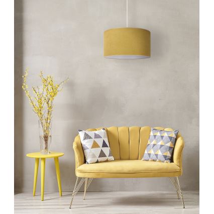 Duolla - Hängeleuchte BRISTOL 1xE27/15W/230V d 45 cm gelb/weiß