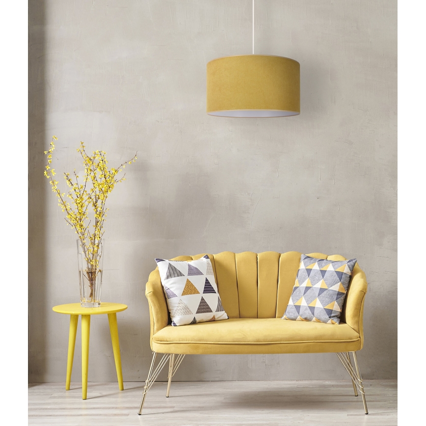 Duolla - Hängeleuchte BRISTOL 1xE27/15W/230V d 45 cm gelb/weiß
