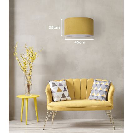 Duolla - Hängeleuchte BRISTOL 1xE27/15W/230V d 45 cm gelb/weiß