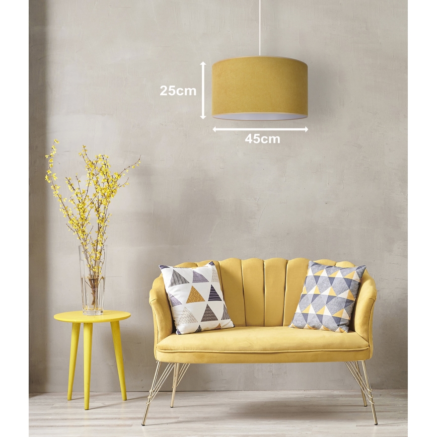 Duolla - Hängeleuchte BRISTOL 1xE27/15W/230V d 45 cm gelb/weiß