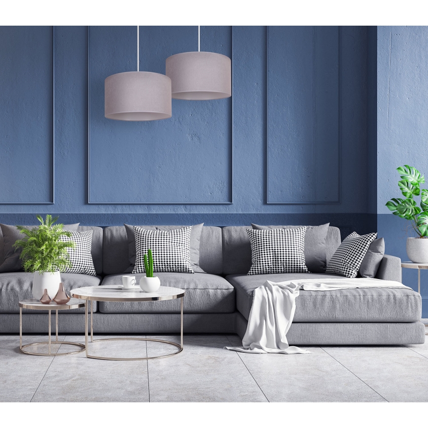 Duolla - Hängeleuchte BRISTOL 1xE27/40W/230V d 45 cm grau