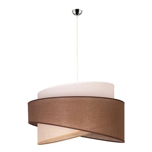 Duolla - Hängeleuchte BROOKLYN 1xE27/40W/230V d 50 cm braun/beige/weiß
