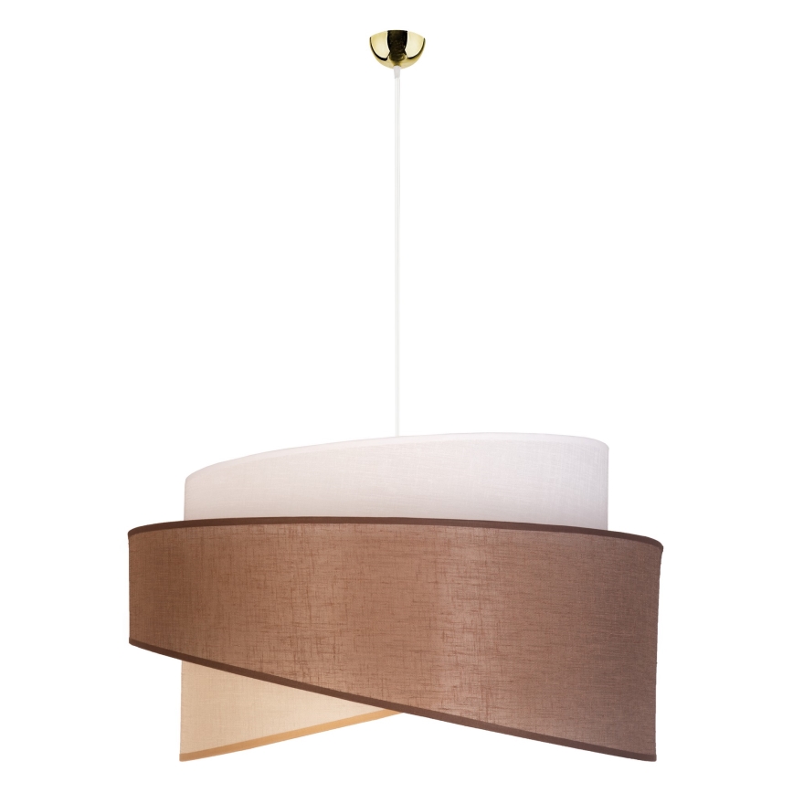 Duolla - Hängeleuchte BROOKLYN 1xE27/40W/230V d 50 cm braun/beige/weiß