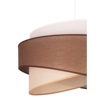 Duolla - Hängeleuchte BROOKLYN 1xE27/40W/230V d 50 cm braun/beige/weiß