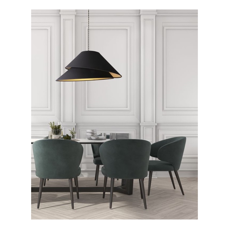 Duolla - Hängeleuchte COCO 1xE27/40W/230V d 50 cm schwarz