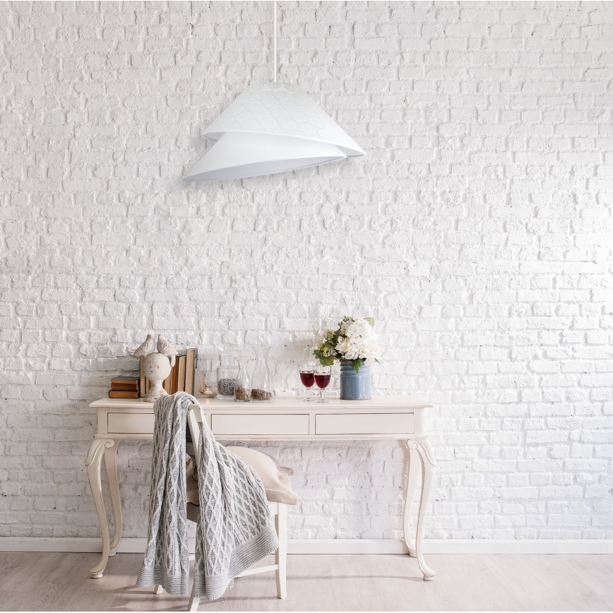 Duolla - Hängeleuchte COCO 1xE27/40W/230V d 50 cm weiß