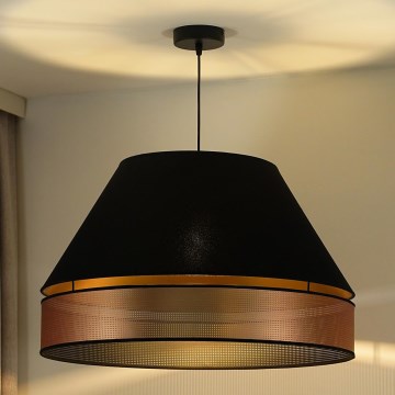 Duolla - Hängeleuchte COPPER SHINY 1xE27/15W/230V d 60 cm schwarz/kupfern
