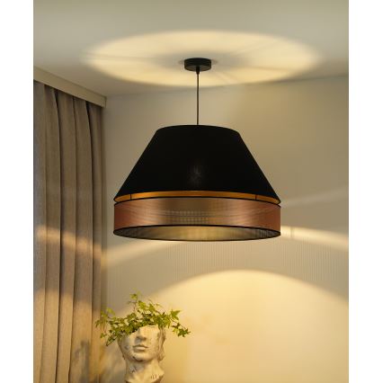 Duolla - Hängeleuchte COPPER SHINY 1xE27/15W/230V d 60 cm schwarz/kupfern