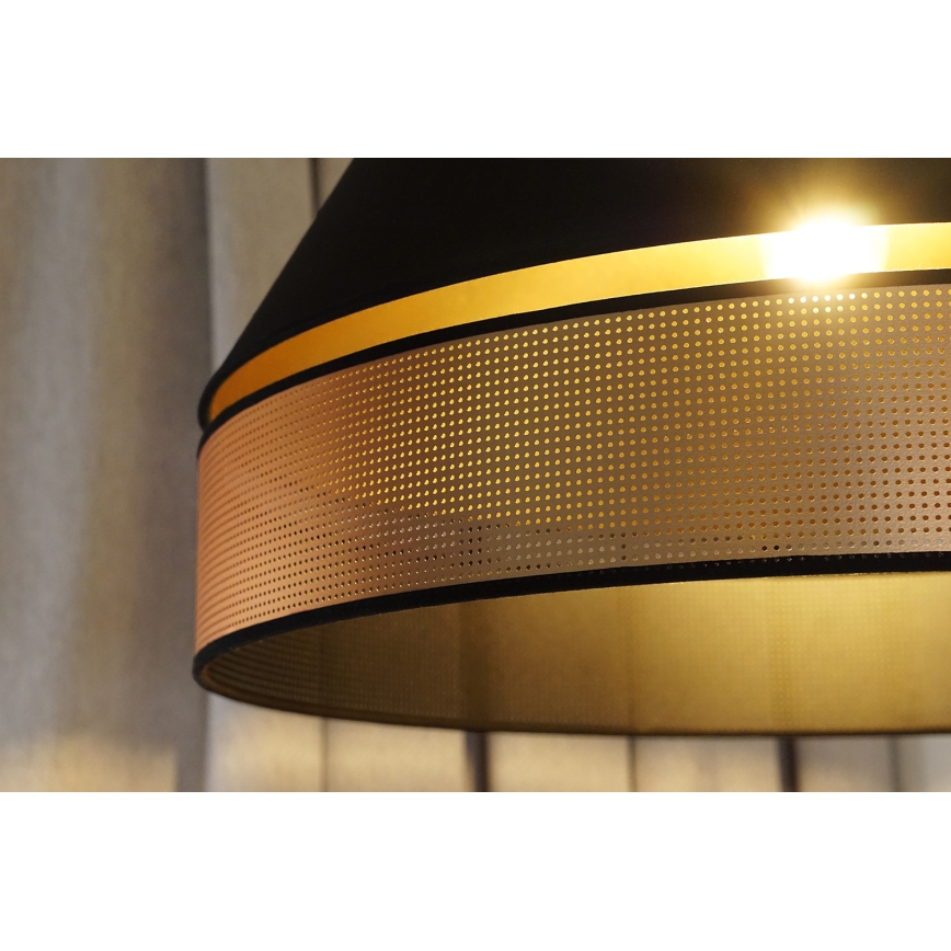 Duolla - Hängeleuchte COPPER SHINY 1xE27/15W/230V d 60 cm schwarz/kupfern