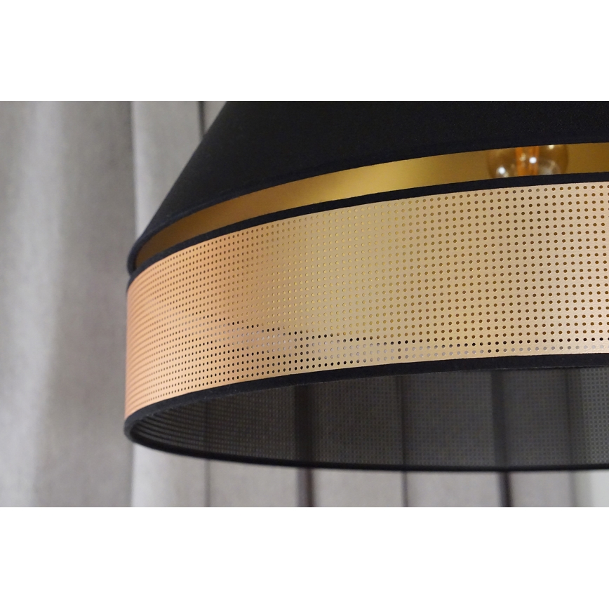 Duolla - Hängeleuchte COPPER SHINY 1xE27/15W/230V d 60 cm schwarz/kupfern