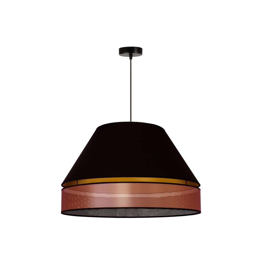 Duolla - Hängeleuchte COPPER SHINY 1xE27/15W/230V d 60 cm schwarz/kupfern