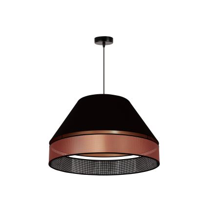 Duolla - Hängeleuchte COPPER SHINY 1xE27/15W/230V d 60 cm schwarz/kupfern