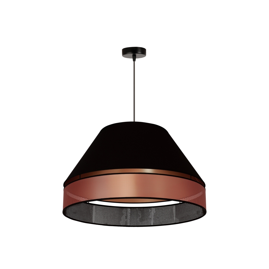 Duolla - Hängeleuchte COPPER SHINY 1xE27/15W/230V d 60 cm schwarz/kupfern
