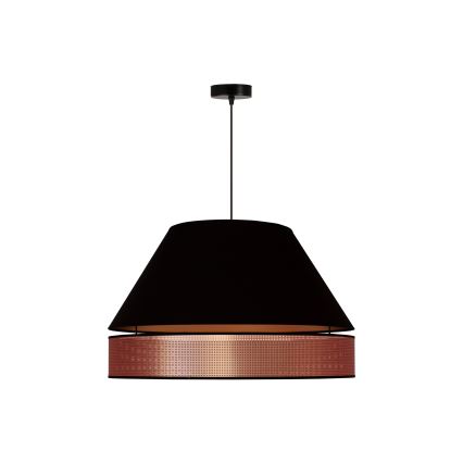 Duolla - Hängeleuchte COPPER SHINY 1xE27/15W/230V d 60 cm schwarz/kupfern