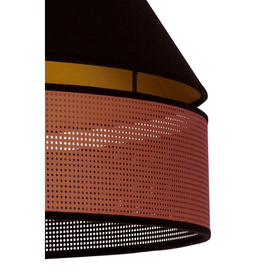 Duolla - Hängeleuchte COPPER SHINY 1xE27/15W/230V d 60 cm schwarz/kupfern