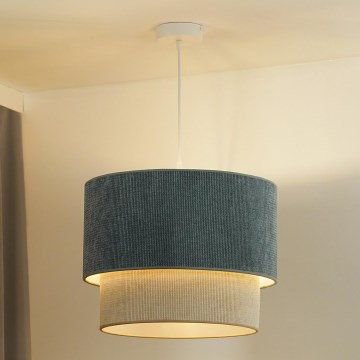 Duolla - Hängeleuchte CORDUROY 1xE27/15W/230V d 40 cm blau/beige