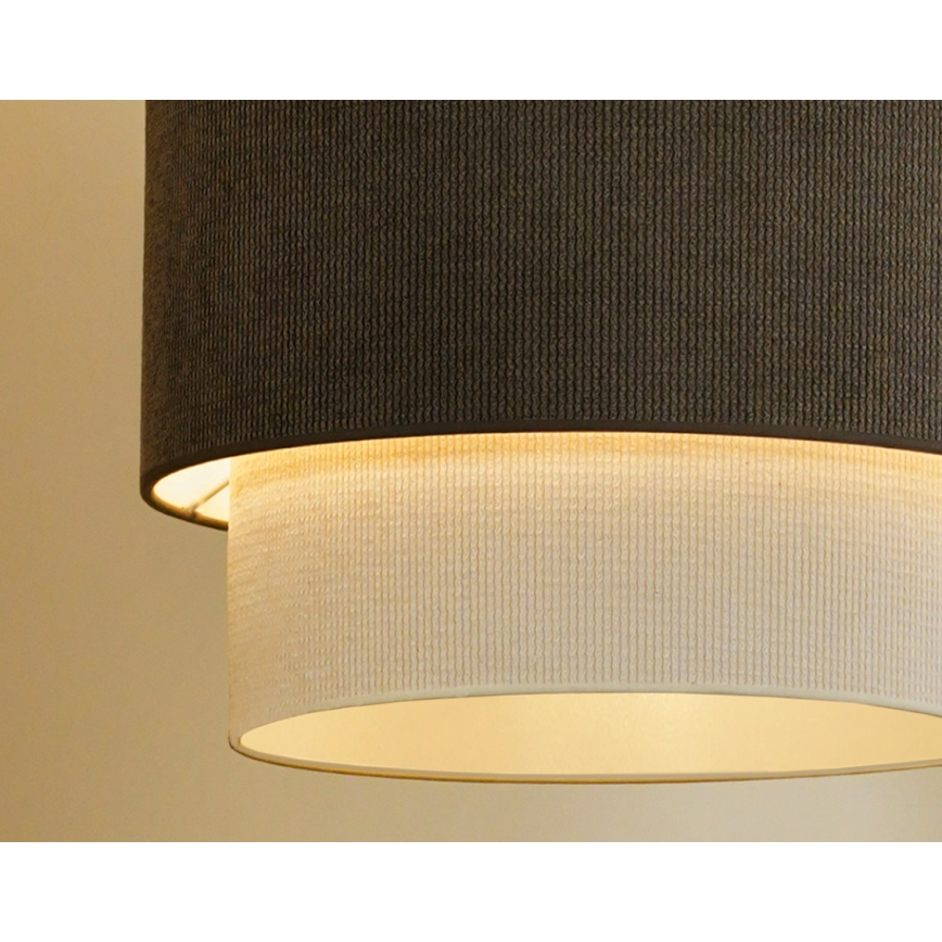 Duolla - Hängeleuchte CORDUROY 1xE27/15W/230V d 40 cm braun/cremefarben
