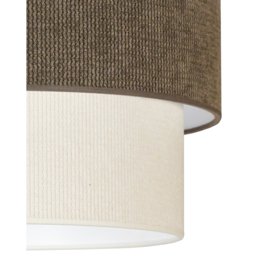 Duolla - Hängeleuchte CORDUROY 1xE27/15W/230V d 40 cm braun/cremefarben