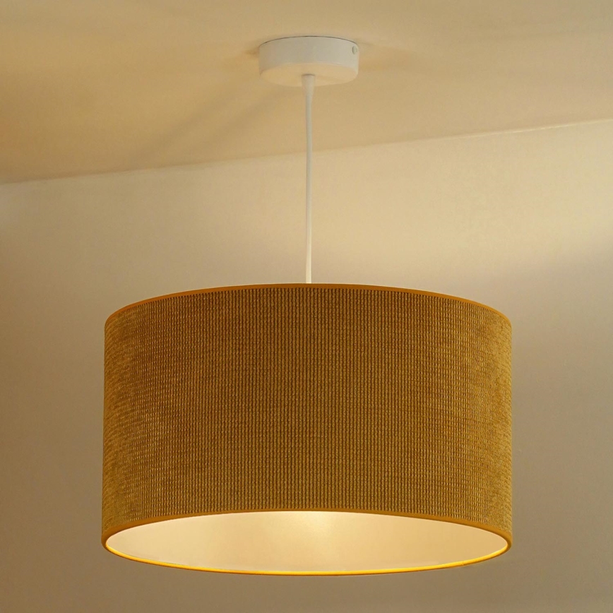 Duolla - Hängeleuchte CORDUROY 1xE27/15W/230V d 40 cm gelb