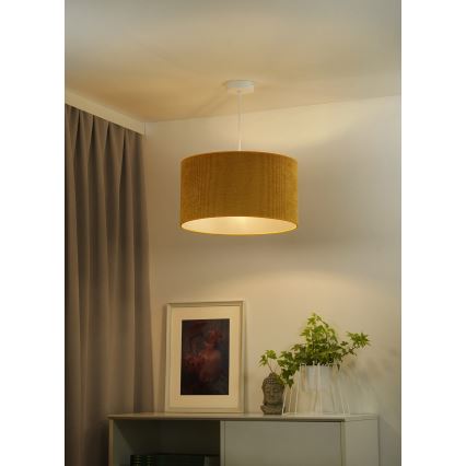 Duolla - Hängeleuchte CORDUROY 1xE27/15W/230V d 40 cm gelb