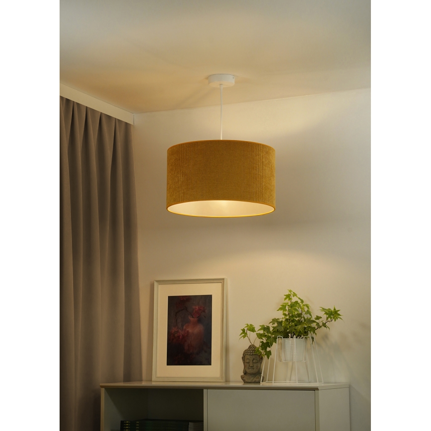 Duolla - Hängeleuchte CORDUROY 1xE27/15W/230V d 40 cm gelb