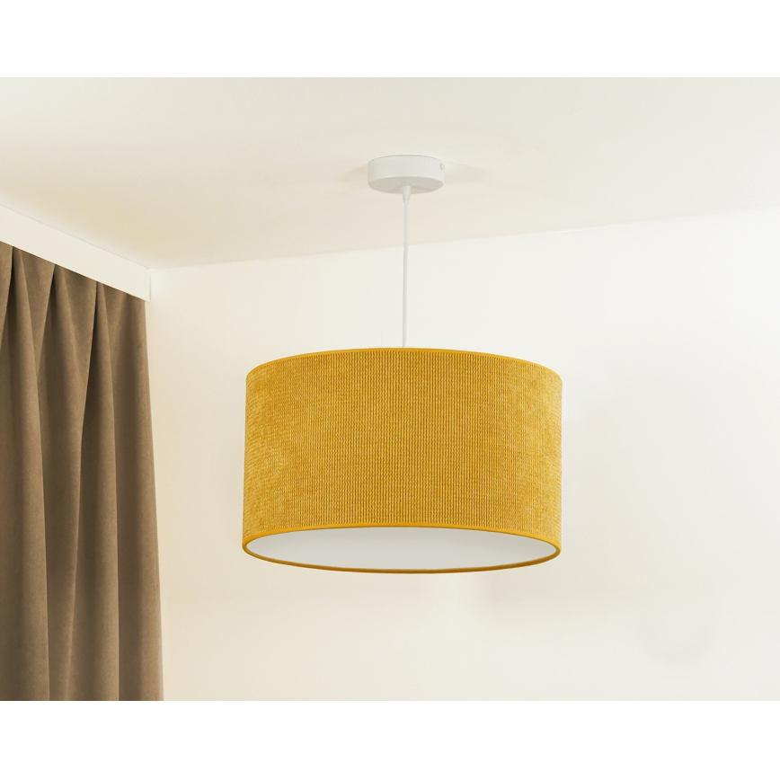 Duolla - Hängeleuchte CORDUROY 1xE27/15W/230V d 40 cm gelb