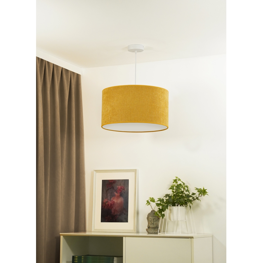 Duolla - Hängeleuchte CORDUROY 1xE27/15W/230V d 40 cm gelb