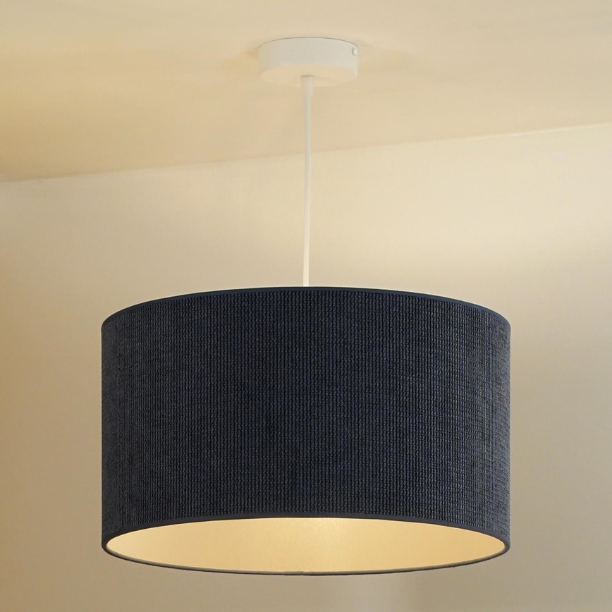 Duolla - Hängeleuchte CORDUROY 1xE27/15W/230V dunkel d 40 cm blau