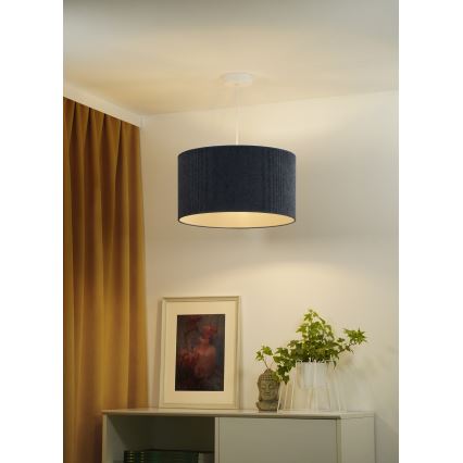 Duolla - Hängeleuchte CORDUROY 1xE27/15W/230V dunkel d 40 cm blau