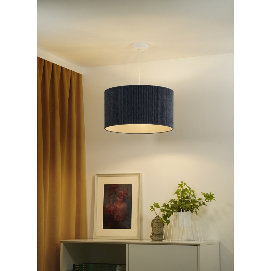 Duolla - Hängeleuchte CORDUROY 1xE27/15W/230V dunkel d 40 cm blau