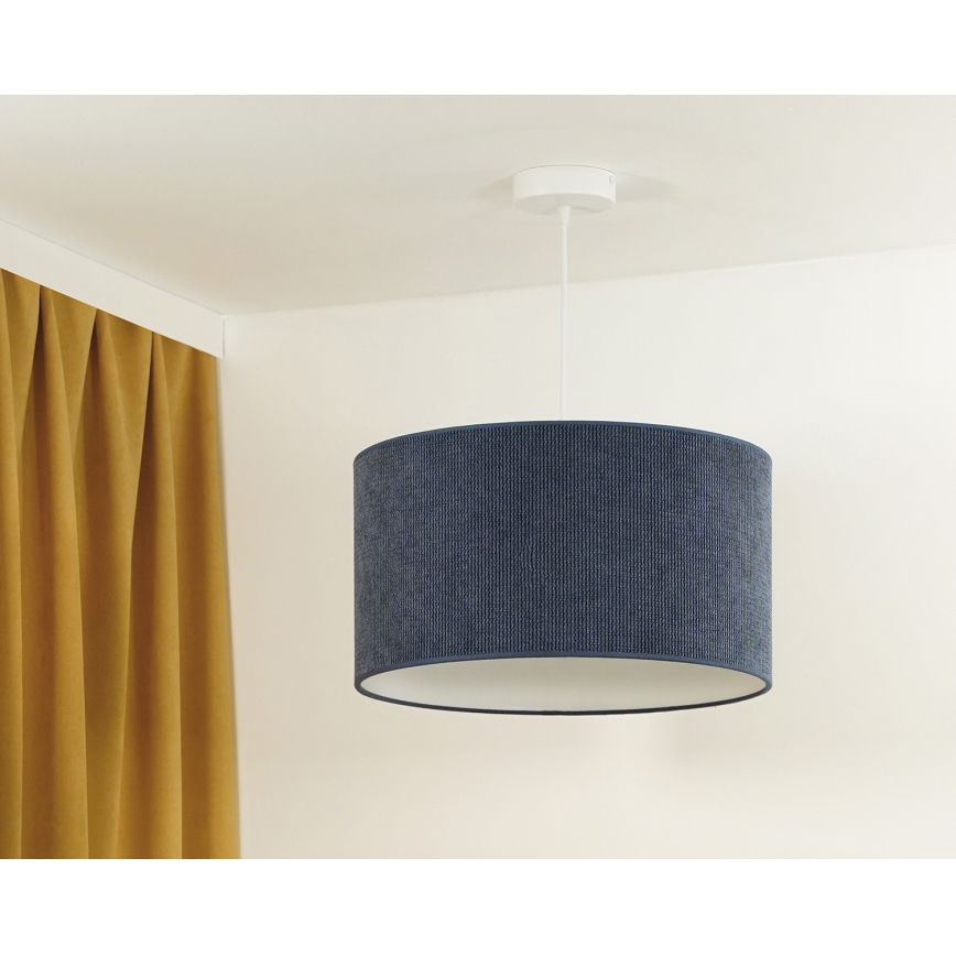 Duolla - Hängeleuchte CORDUROY 1xE27/15W/230V dunkel d 40 cm blau