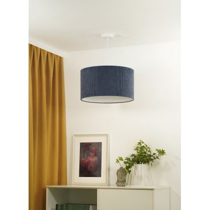Duolla - Hängeleuchte CORDUROY 1xE27/15W/230V dunkel d 40 cm blau