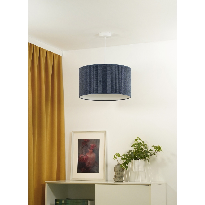 Duolla - Hängeleuchte CORDUROY 1xE27/15W/230V dunkel d 40 cm blau
