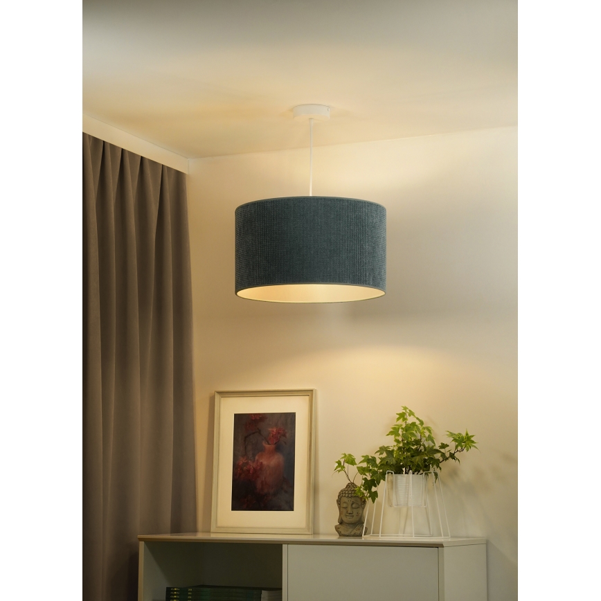 Duolla - Hängeleuchte CORDUROY 1xE27/15W/230V Leuchte d 40 cm blau