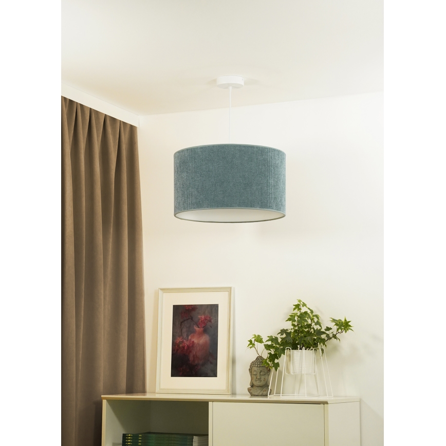 Duolla - Hängeleuchte CORDUROY 1xE27/15W/230V Leuchte d 40 cm blau