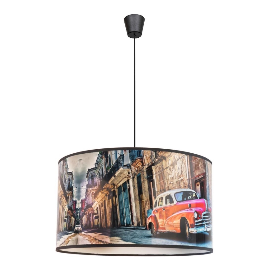 Duolla - Hängeleuchte CUBA ROT 1xE27/15W/230V d 35 cm