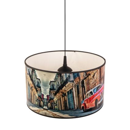 Duolla - Hängeleuchte CUBA ROT 1xE27/15W/230V d 35 cm