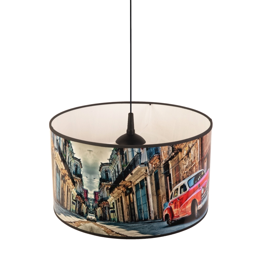 Duolla - Hängeleuchte CUBA ROT 1xE27/15W/230V d 35 cm