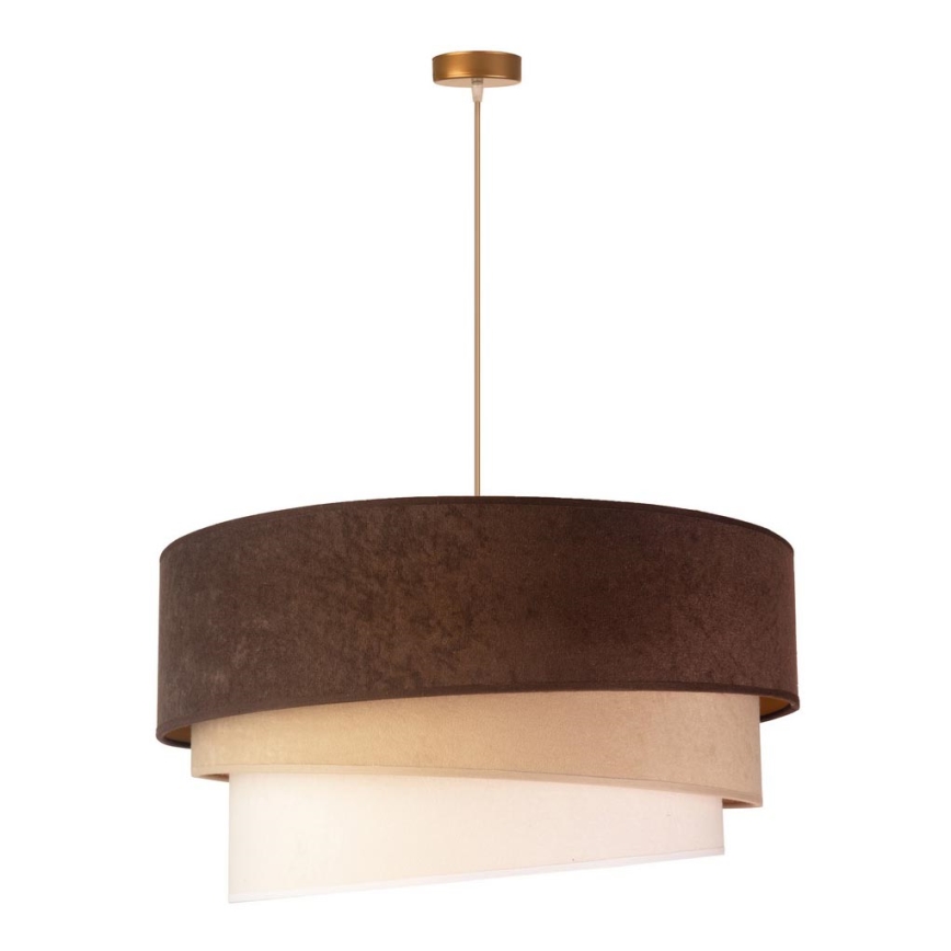 Duolla - Hängeleuchte DEVON 1xE27/40W/230V d 45 cm braun/beige