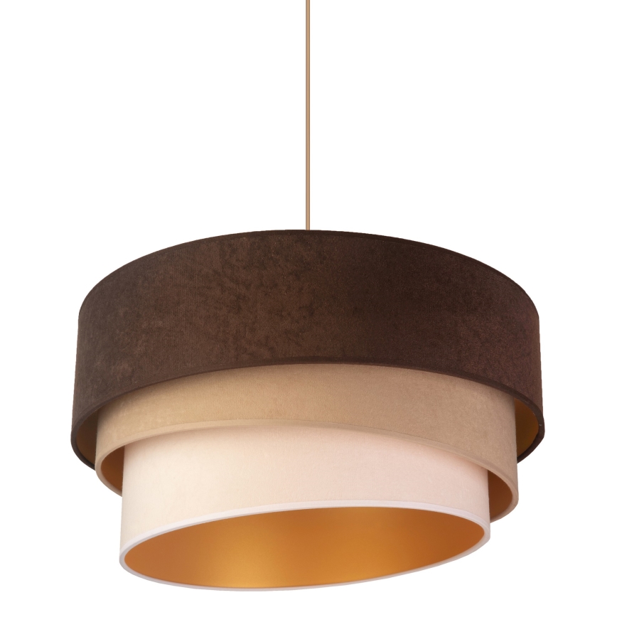 Duolla - Hängeleuchte DEVON 1xE27/40W/230V d 45 cm braun/beige