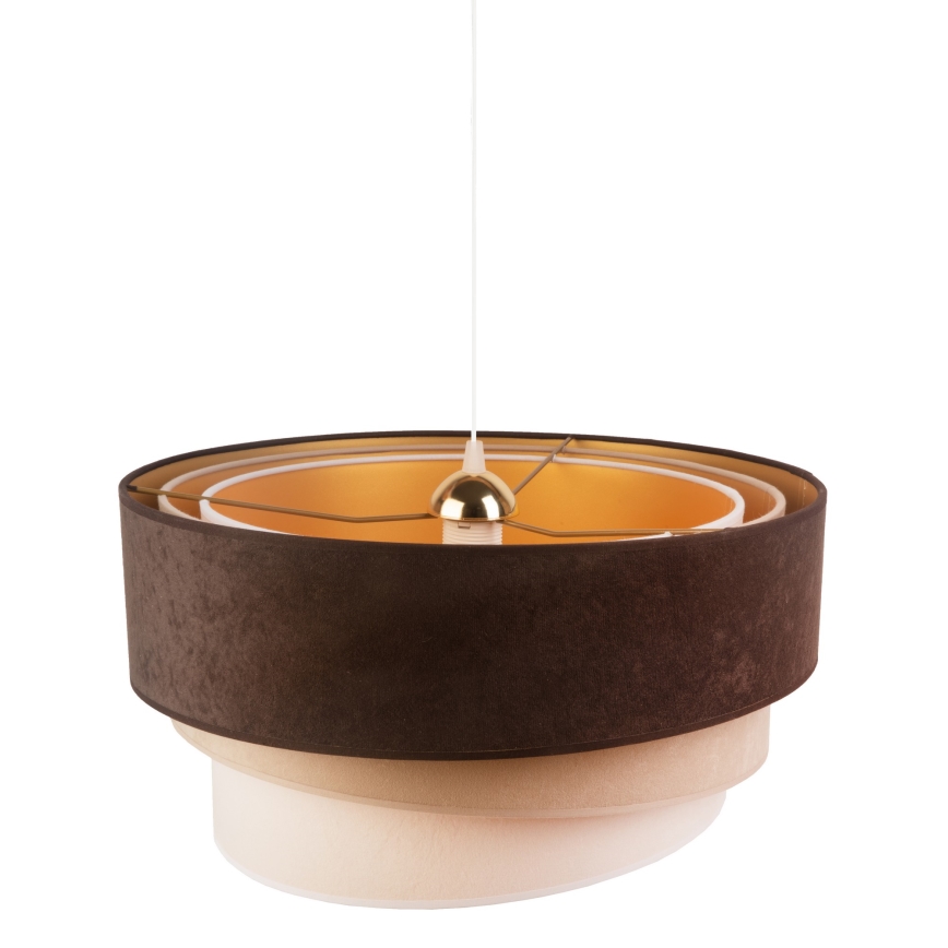 Duolla - Hängeleuchte DEVON 1xE27/40W/230V d 45 cm braun/beige