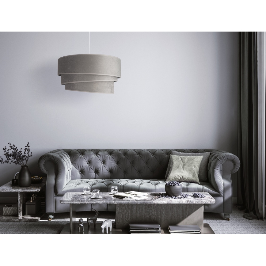 Duolla - Hängeleuchte DEVON 1xE27/40W/230V d 45 cm grau